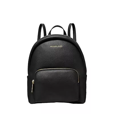 Michael Kors Erin Medium Pebbled Leather Backpack Black 38T2GERB2V NEW WITH TAG • $89.99