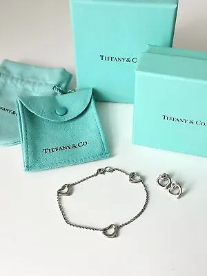 Tiffany & Co. Elsa Peretti Open Heart Bracelet And Earrings Set Sterling Silver • $250