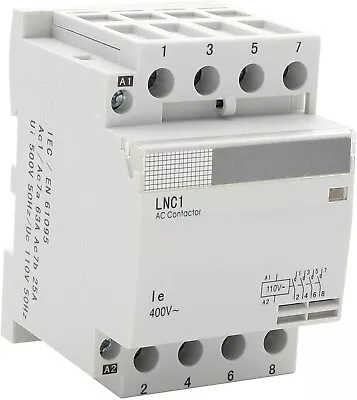50 Amp 4 Pole Normally Open 50A Lighting Contactor 40A Silent 110/120VAC Coil US • $49.99