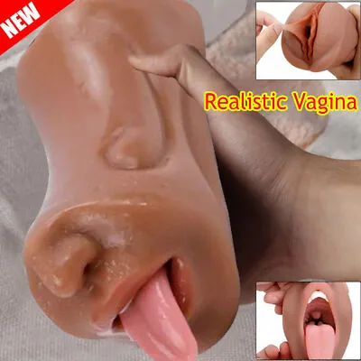 Realistic Male Masturbator Doll For Men Pocket Pussy Vagina Oral Adult-Sex Toy • $14.89