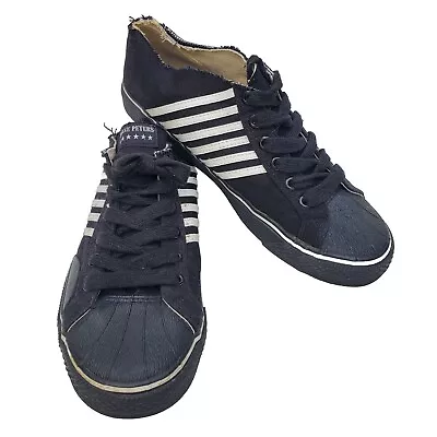 Duane Peters Vision Street Wear Men Sz 7 Six Stripe Draven Sneakers Blk Wht Rare • $90