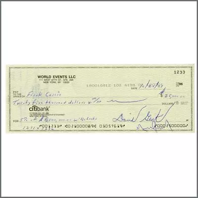 Michael Jackson And David Guest 2001 Signed Cheque (USA) • $1280.95