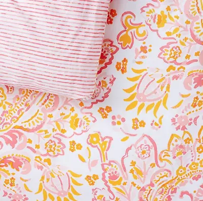 MARTHA STEWART Yasmin Duvet 3pc Set-1 Duvet Cover 2 Pillow Shams 100% Cotton • $49.99