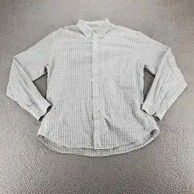 J.Crew Shirt Mens XL White Plaid Tailored Fit Long Sleeve Casual Comfort Preppy • $14.20