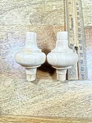 Pair Of Wood Spindles 1.50 Inch Long With .45 Inch Diameter Tenons (K9830) • $7.99