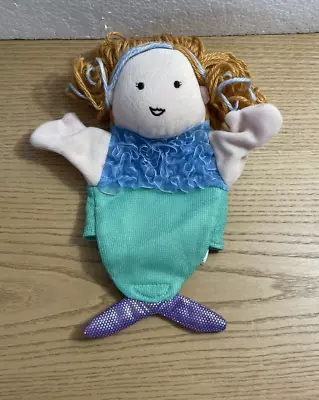 Manhattan Toy Mermaid Girl Hand Puppet Orange Ginger Yarn Hair Pretend Play Toy • $11.69