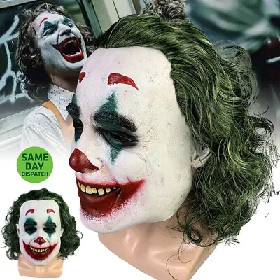 Halloween Scary Joker Mask Creepy Clown Mask Joker Helmet Fancy Dress Face Mask • £10.95