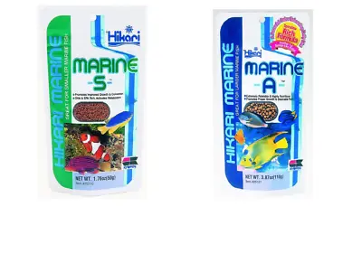 Hikari Marine Fish Food Marine S 50g Marine A 110g Saltwater Reef Aquarium Feed • £6.69