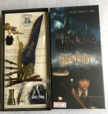 Harry Potter Quill Pen And Ink Set Metal Bookmark Boxed And Sent From UK. • £19.95