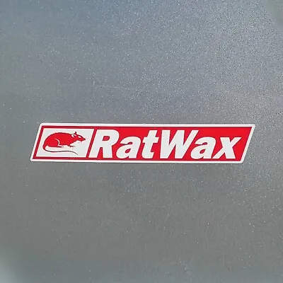 Red Ratwax Ratlook Retro Vinyl Sticker Decal For Car Van Bumper 150x26mm • $6.17