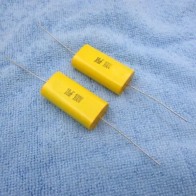 Qty 2  18uF 18mfd 100V Speaker Crossover Metallized Polyester Film Capacitor • $6.95