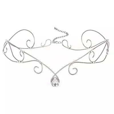 Silver Fairy Circlet Crown Viking Celtic Headband Medieval Wedding Bride Head... • $39.36