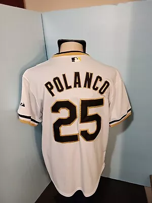 Gregory Polanco #25 Pittsburgh Pirates Majestic Jersey Stitched Men Sz 50 • $69