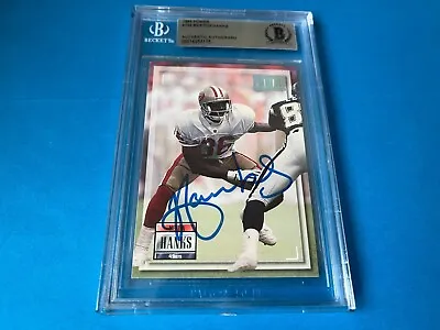 Merton Hanks 49ers Super Bowl 1993 Power Card Signed Auto Beckett BAS Slabbed • $79.99