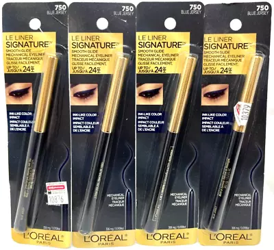 (4) Loreal Le Liner Signature Smooth Glide Mechanical Eyeliner 750 - Blue Jersey • $24.99