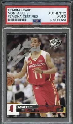 2005 Press Pass #8 MONTA ELLIS Signed Card AUTO PSA Slabbed Warriors • $79.99