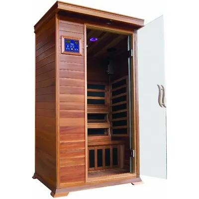 Infrared Sauna 1 Person Indoor Red Cedar Wood FAR Low EMF With Digital Controls • $2382.40