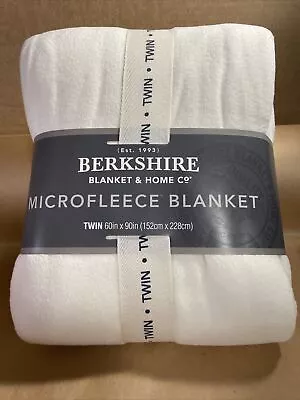 Berkshire Microfleece Blanket Twin Size 60”x90” Cream • $24.95