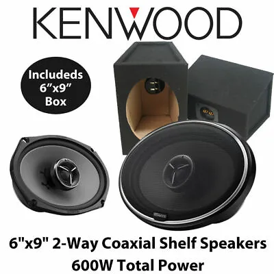 Kenwood KFC-X694 - 6  X 9  2 Way Car Coaxial Shelf Speakers 600W + 6x9 Box Deal • £124.95