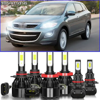 Para For Mazda CX-9 2007-2012 Faro De Luz Baja Alta Bombilla De Niebla Kit • $29.99