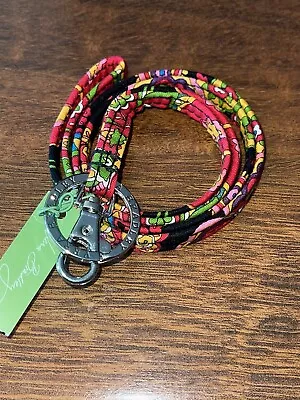 Vera Bradley Retired SYMPHONY IN HUE LANYARD Key Ring Clip ID School Work NWT • $24.50