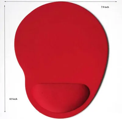 PC Mouse Pad Ergonomic Comfortable Mat With Wrist Rest Support  Red Non Slip • $4.99