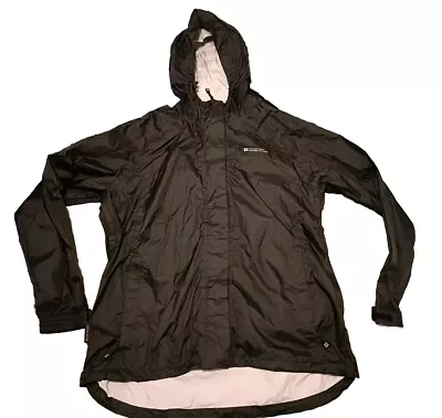 Mountain Warehouse Womens Achill Uk 18 Black Hooded Waterproof Breathable Jacket • £16.50