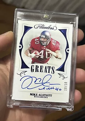 Mike Alstott 2020 Flawless Greats Jersey # Inscribed Auto 10/10 • $199.99