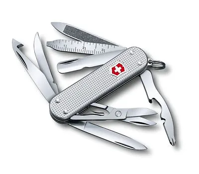 Victorinox MINICHAMP Silver Alox Swiss Army Knife - Made In SWITZERLAND • $94.88