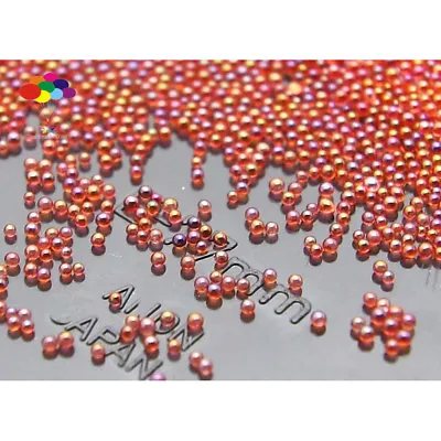 New 100000 Pcs Glass RED AB Micro Beads Small No Hole 0.6-0.8mm Nail Art Caviar • $0.99