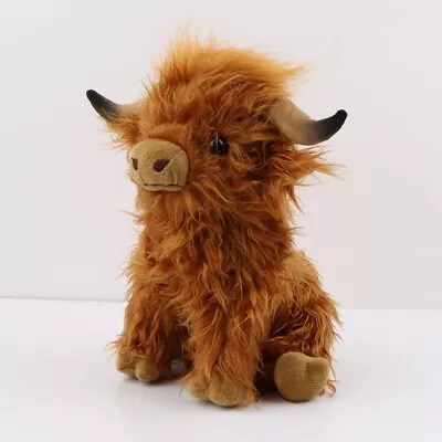 Cuddly Highland Cow Soft Toy Teddy Plush Toys Doll Gift 9.5'' • £5.75