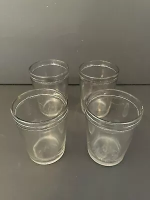 4 RARE Kerr Jelly Jam Glass Jars Angel Crown Star Marked Ribbed Top • $9.99