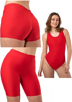 80s Red Hot Pants Leotard Film Star Fancy Dress Accessory Adults Ladies • $48.40