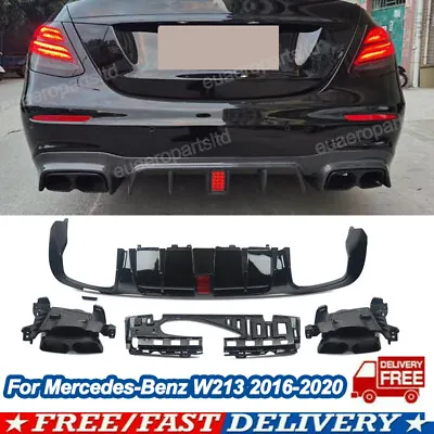 F1 Type Rear Diffuser Exhaust Tips For Benz W213 E300 E63 AMG Sport 2016-20 • $247.99