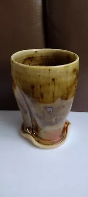 Vintage Unusual Signed  Pottery Drinking Vessel • $59.99