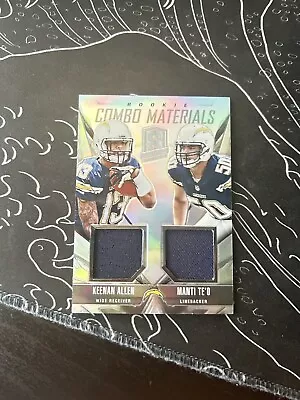 2013 Panini Spectra Combo Materials  02/99 Keenan Allen Manti Te'o Rookie RC • $8