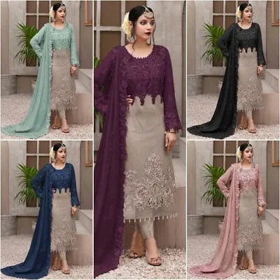 Indian Pakistani Eid Designer Bollywood Dress Ethnic Anarkali Salwar Kameez Suit • $74.56