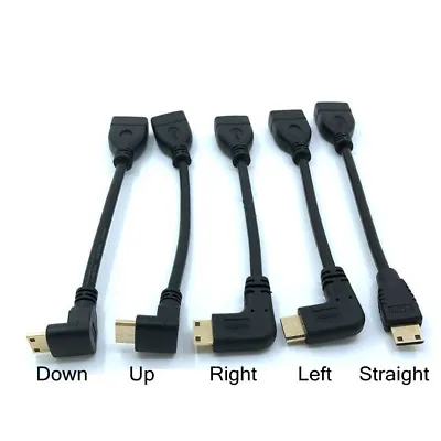 $1.99 • Buy Up Down Right Left Angled Mini HDMI Male To HDMI Female Converter Adapter Cable