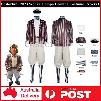 2023 Wonka Oompa Loompa Costume Coaplay Willy Wonka Chocolate Factory Outfits • $100.41