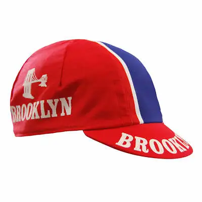 $21.95 • Buy Brooklyn Cycling Cap In Red By Headdy - Made In Italy