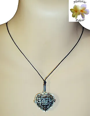 Shungite Feligree Heart Pendant Necklace EMF Protection Natural Elite Stone • $30.95