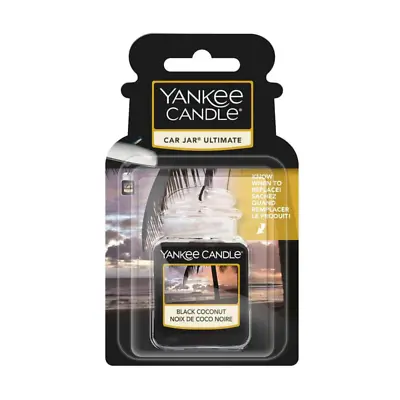 Yankee Candle Ultimate Car Jar 3D Air Freshener Black Coconut • £4.89