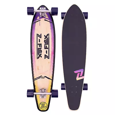 Z-FLEX LONGBOARD ROUNDTAIL POP Purple Fade 39  SKATEBOARD CRUISER Z FLEX ZFLEX • $121.34