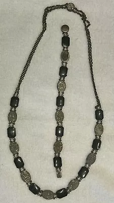 Vintage Sterling Druzy Necklace And Bracelet Set • $25