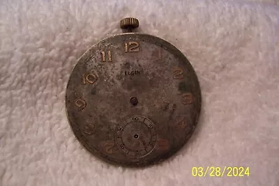 Vintage  Elgin Size 12  Pocket Watch Movement & Dial 1942 As Is • $9.99
