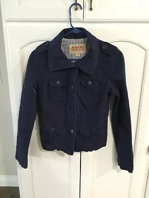 Mossimo Navy Blue  Jacket Women's Size Small   Striped Lining • $9