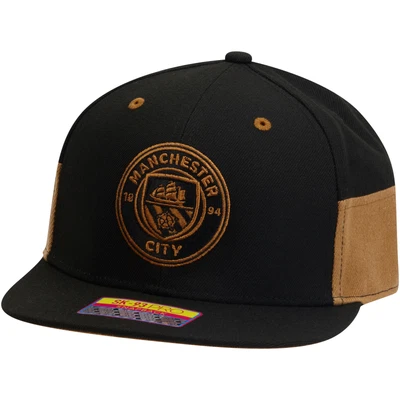 £31 • Buy Manchester City Football Truitt Snapback Adjustable Cap - Black/Brown - Unisex