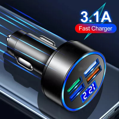 4-USB Port Car Charger Adapter Accessories For IPhone Samsung Android Cell Phone • $8.33