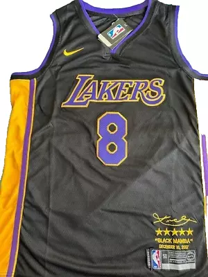 USA Seller...Los Angeles Lakers Kobe Bryant #8 Black Mamba Jersey 12/18/2017 • $88.24