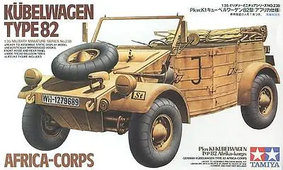 Tamiya 35238 1/35 Scale Model Kit German  VW Type 82 Kübelwagen Africa Corps • $11.90